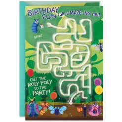 Roly Poly Ball Maze Game Birthday Card for Kids