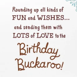 Round Up Some Fun First Birthday Card for Grandson With Decal