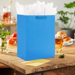 10.4" Royal Blue Large Square Gift Bag