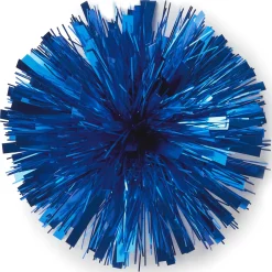 Royal Blue Metallic Pom Pom Gift Bow, 7"