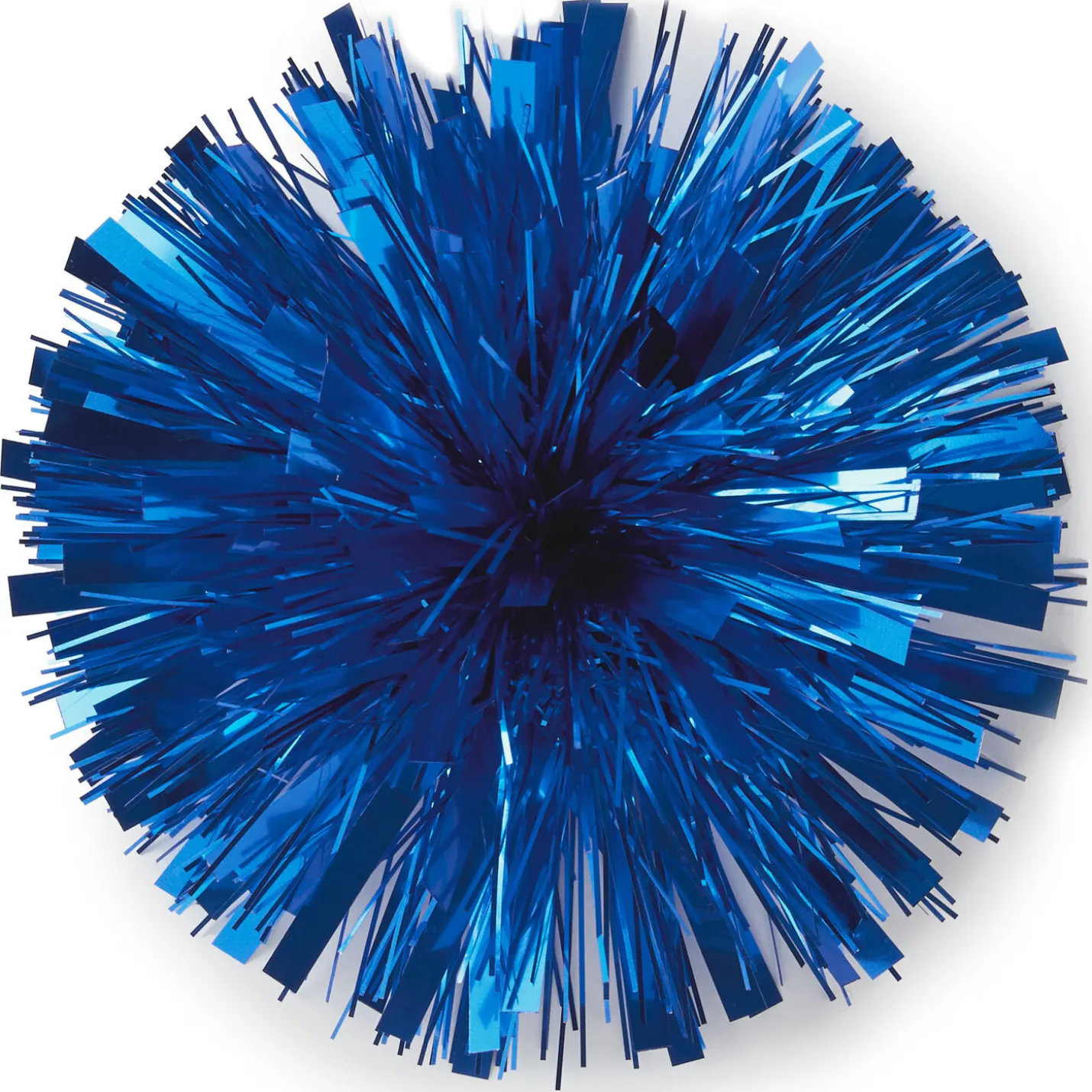 Royal Blue Metallic Pom Pom Gift Bow, 7"