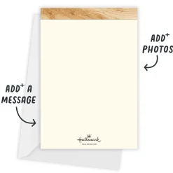 Rustic Frame Photo Collage Flat New Year Photo Card