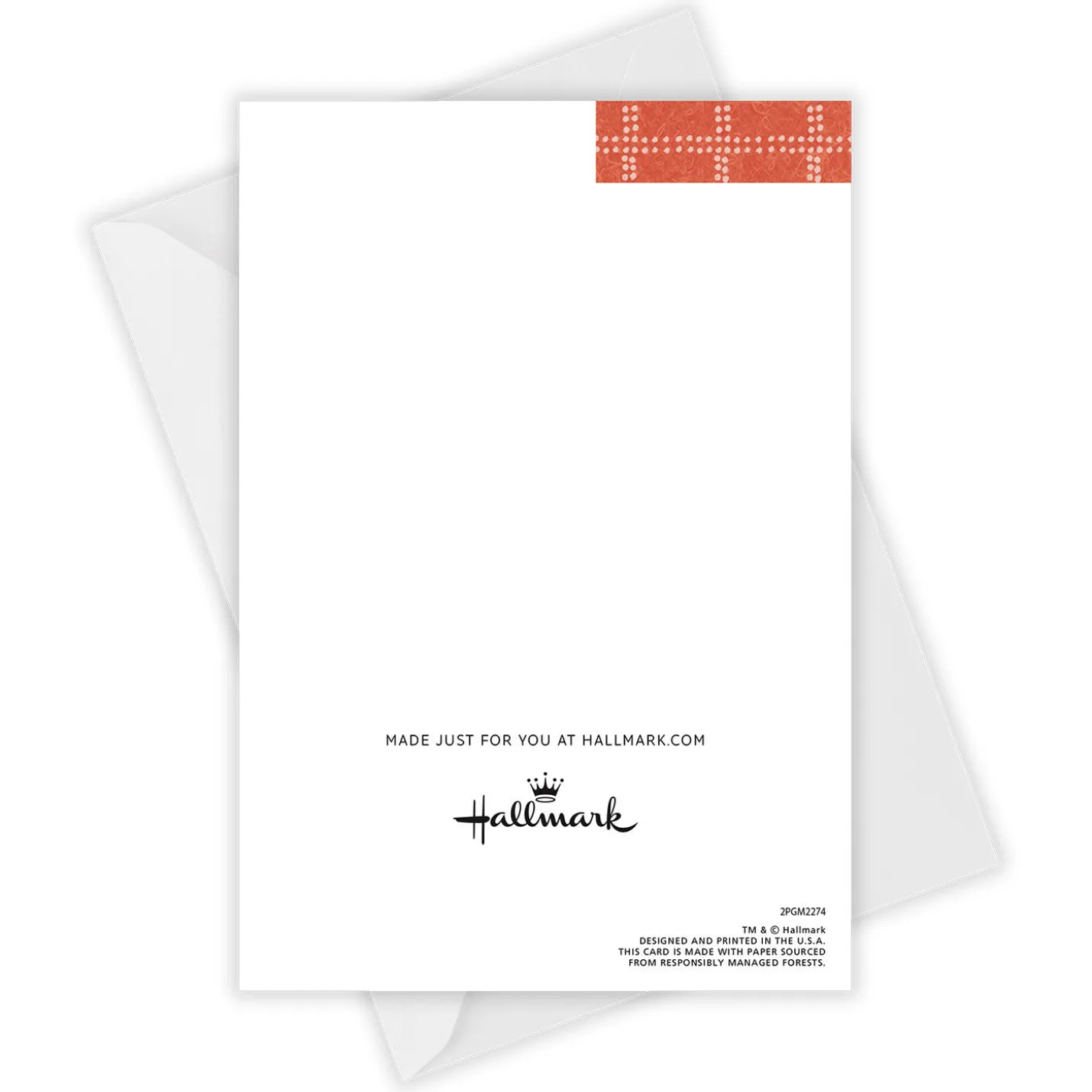 Rustic Orange and White Plaid Custom Card