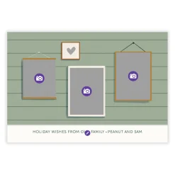 Rustic Portrait Wall Flat Holiday Photo Card