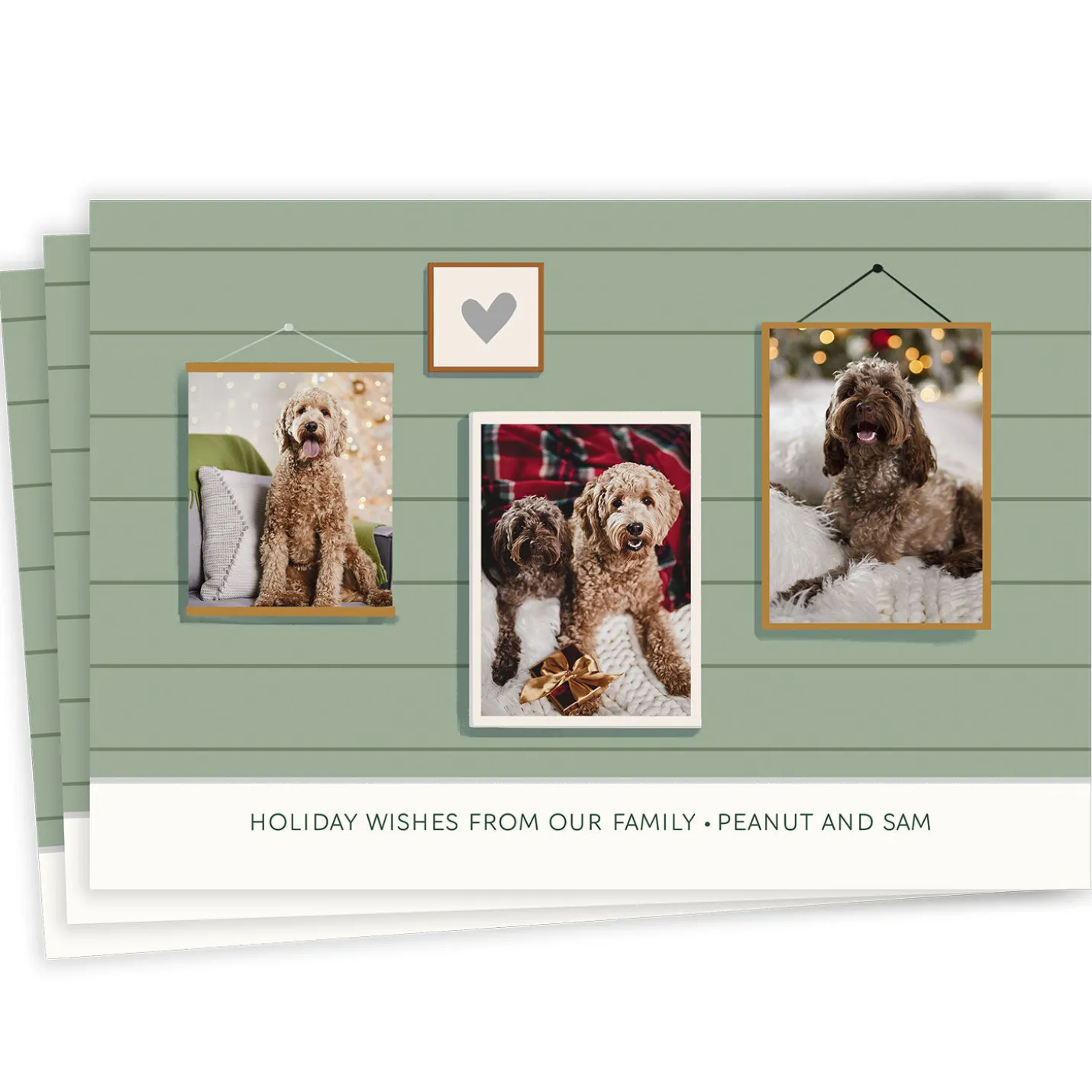 Rustic Portrait Wall Flat Holiday Photo Card