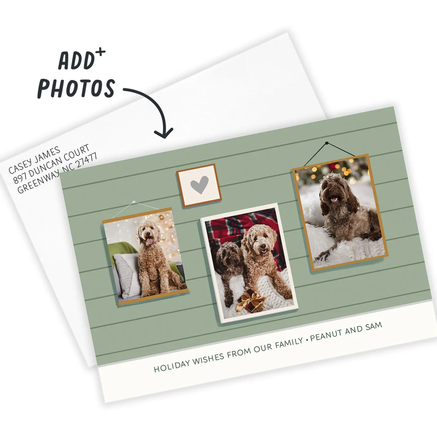 Rustic Portrait Wall Flat Holiday Photo Card