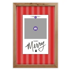 Rustic Very Merry Flat Christmas Photo Card