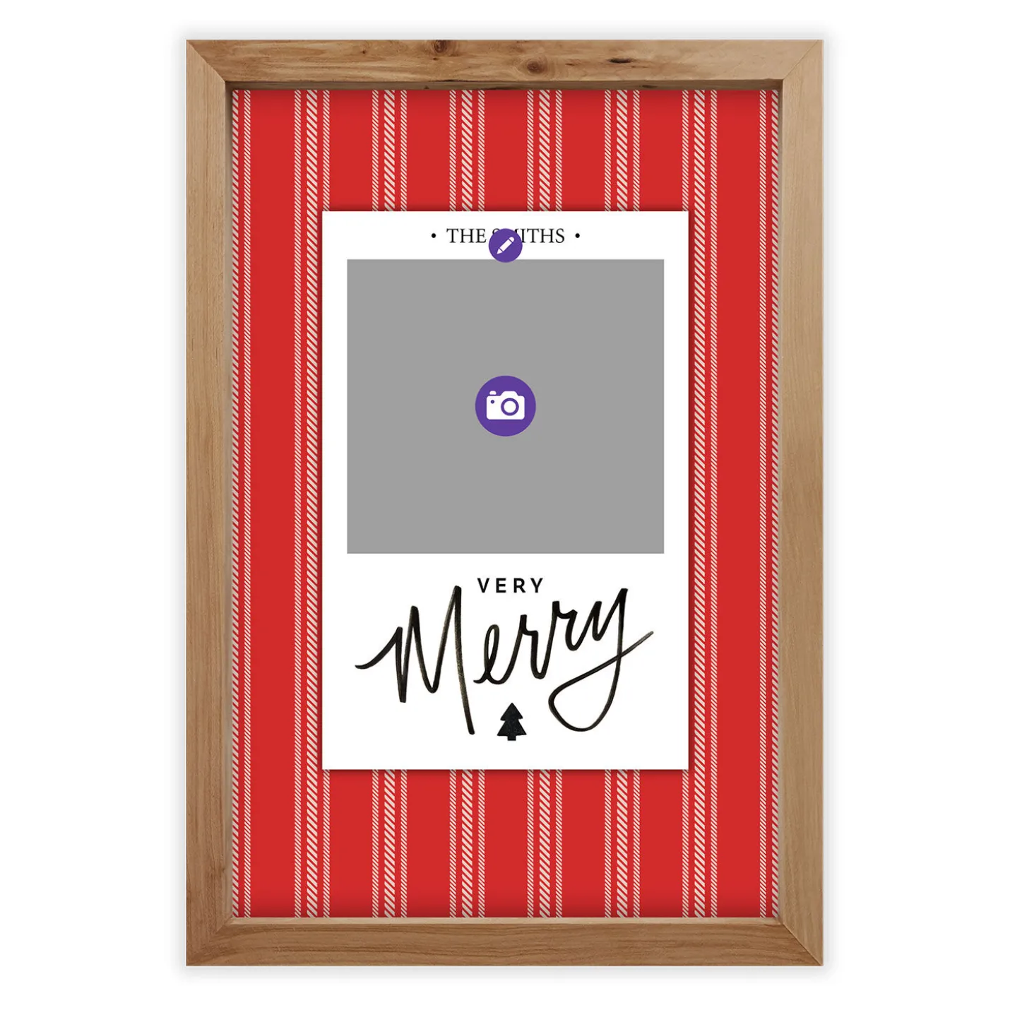 Rustic Very Merry Flat Christmas Photo Card