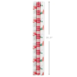 Rustic Winter 3-Pack Reversible Metallic Christmas Wrapping Paper, 120 sq. ft.