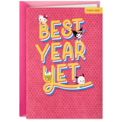 Sanrio® Hello Kitty and Friends Best Year Yet Birthday Card for Kids With Stickers
