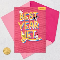 Sanrio® Hello Kitty and Friends Best Year Yet Birthday Card for Kids With Stickers