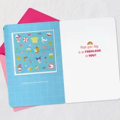 SANRIO® Hello Kitty® and Friends Fabulous You Birthday Card for Girls With Stickers