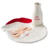 Santa Cookie Plate and Milk Bottle Christmas Gift Set
