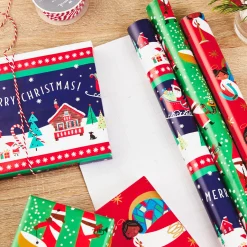 Santa Fun 3-Pack Christmas Wrapping Paper Assortment, 120 sq. ft.