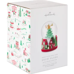 Santa's Flight Christmas Snow Globe With Sound and Motion