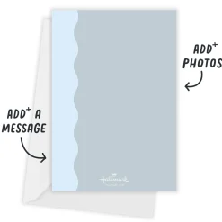 Scalloped Edge Frame Flat Graduation Party Invitation