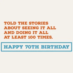 Seen It All Done It All Funny 70th Birthday Card