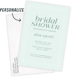 Serene Art Deco Bridal Shower Invitation