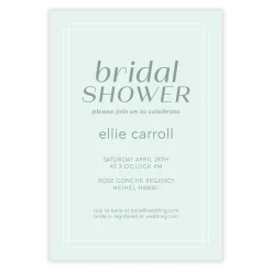 Serene Art Deco Bridal Shower Invitation