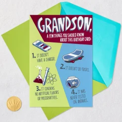 Seriously Big Wishes Funny Pop-Up Birthday Card for Grandson