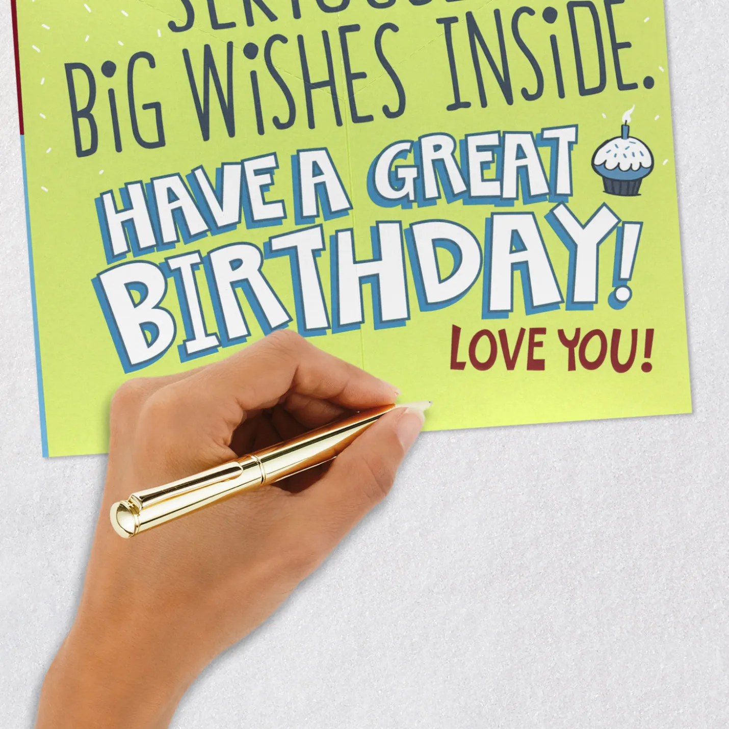 Seriously Big Wishes Funny Pop-Up Birthday Card for Grandson