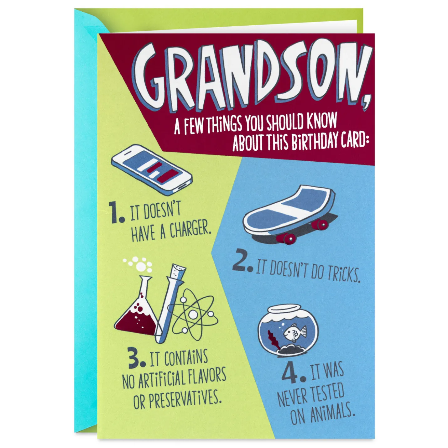 Seriously Big Wishes Funny Pop-Up Birthday Card for Grandson