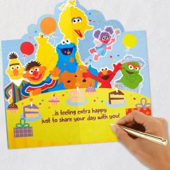 Sesame Street® Extra Happy Pop-Up Birthday Card for Kids