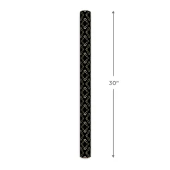 Shadow Diamonds on Metallic Black Wrapping Paper Roll, 17.5 sq. ft.