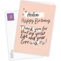 Sharing Life and Love Together Custom Birthday Card