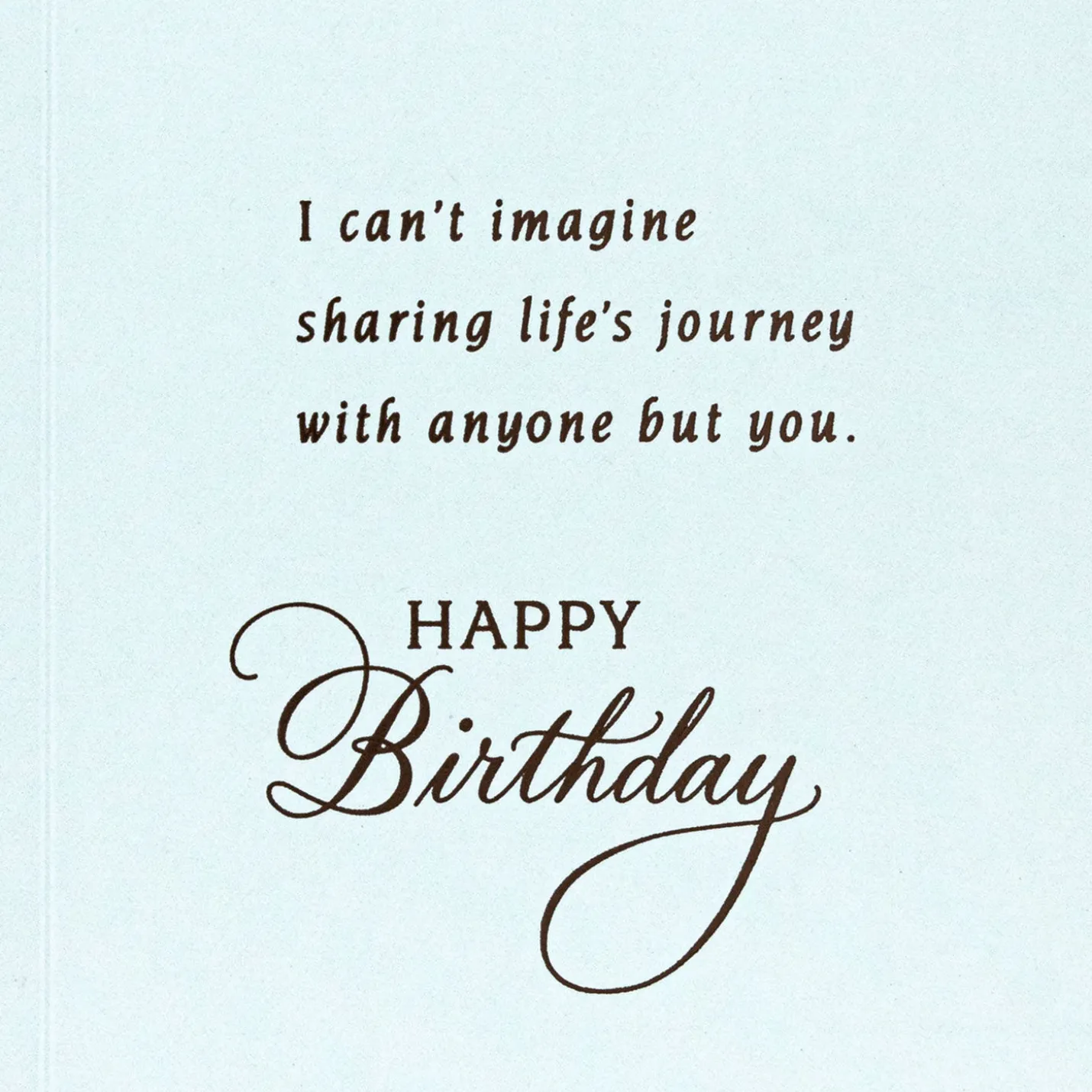 Sharing Life's Journey Birthday Card for Wife