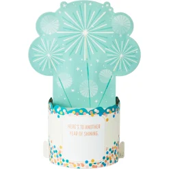 Shine On Cake With Sparklers Musical 3D Pop-Up Birthday Card With Motion