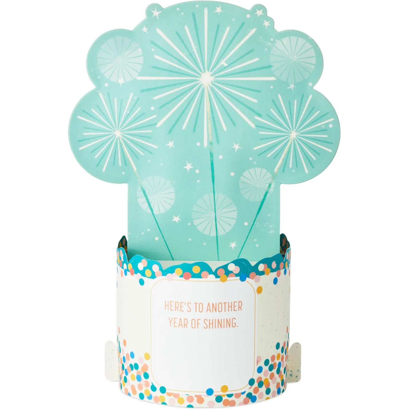 Shine On Cake With Sparklers Musical 3D Pop-Up Birthday Card With Motion