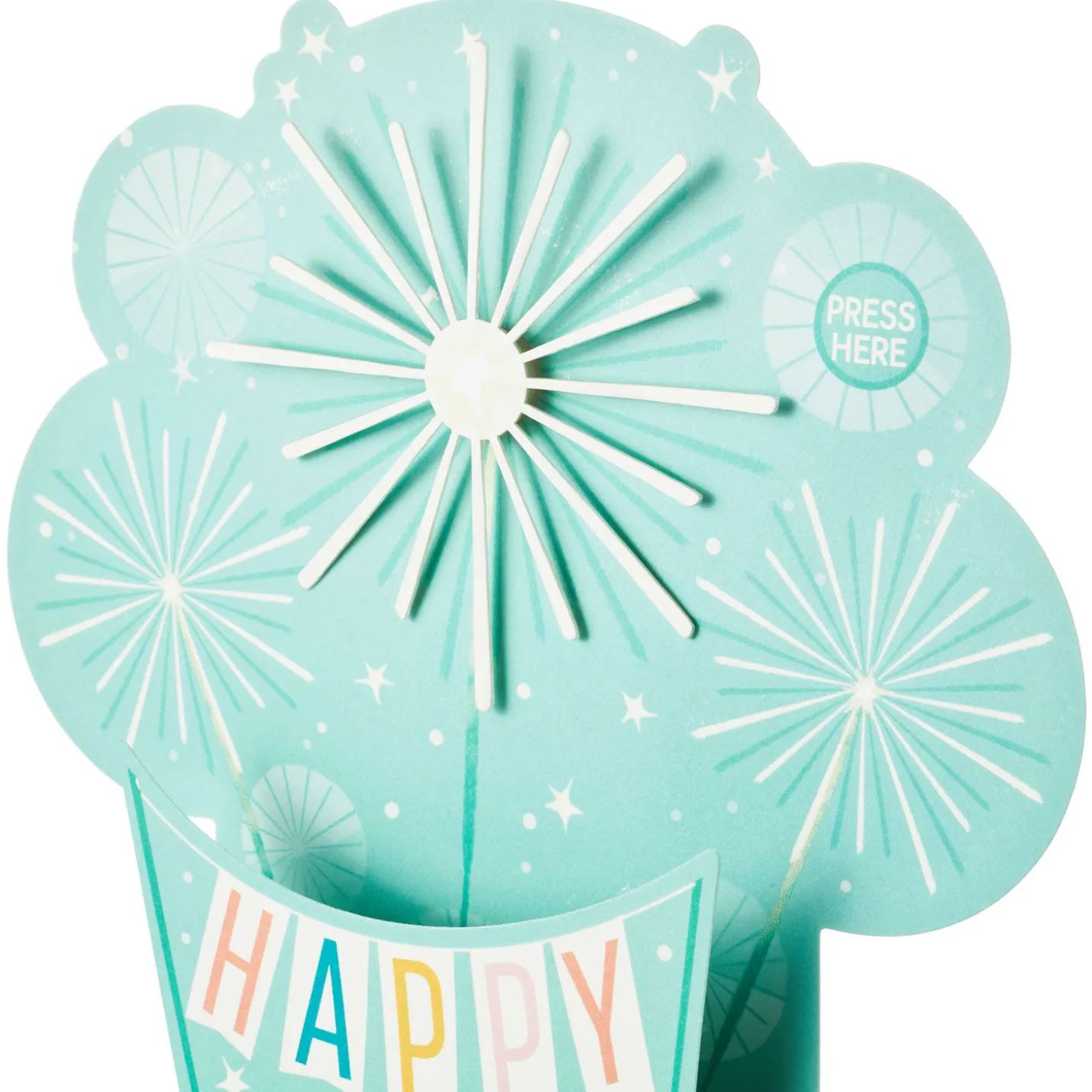 Shine On Cake With Sparklers Musical 3D Pop-Up Birthday Card With Motion