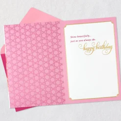 Shine Beautifully Birthday Card for Granddaughter