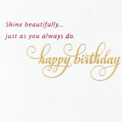 Shine Beautifully Birthday Card for Granddaughter