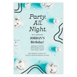 Shiny Disco Balls Party Invitation