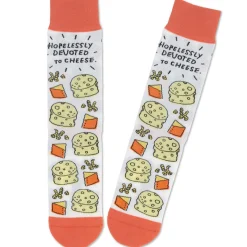 Shoebox Devoted to Cheese Funny Crew Socks