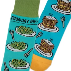 Shoebox Monday vs. Friday Funny Crew Socks