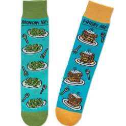 Shoebox Monday vs. Friday Funny Crew Socks