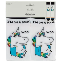 Shoebox Sarcastic Unicorn Funny Crew Socks