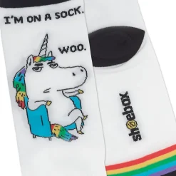 Shoebox Sarcastic Unicorn Funny Crew Socks