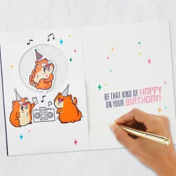 Silly. Crazy, Giddy, Dizzy Happy Hamster Dance Funny Musical Birthday Card With Motion
