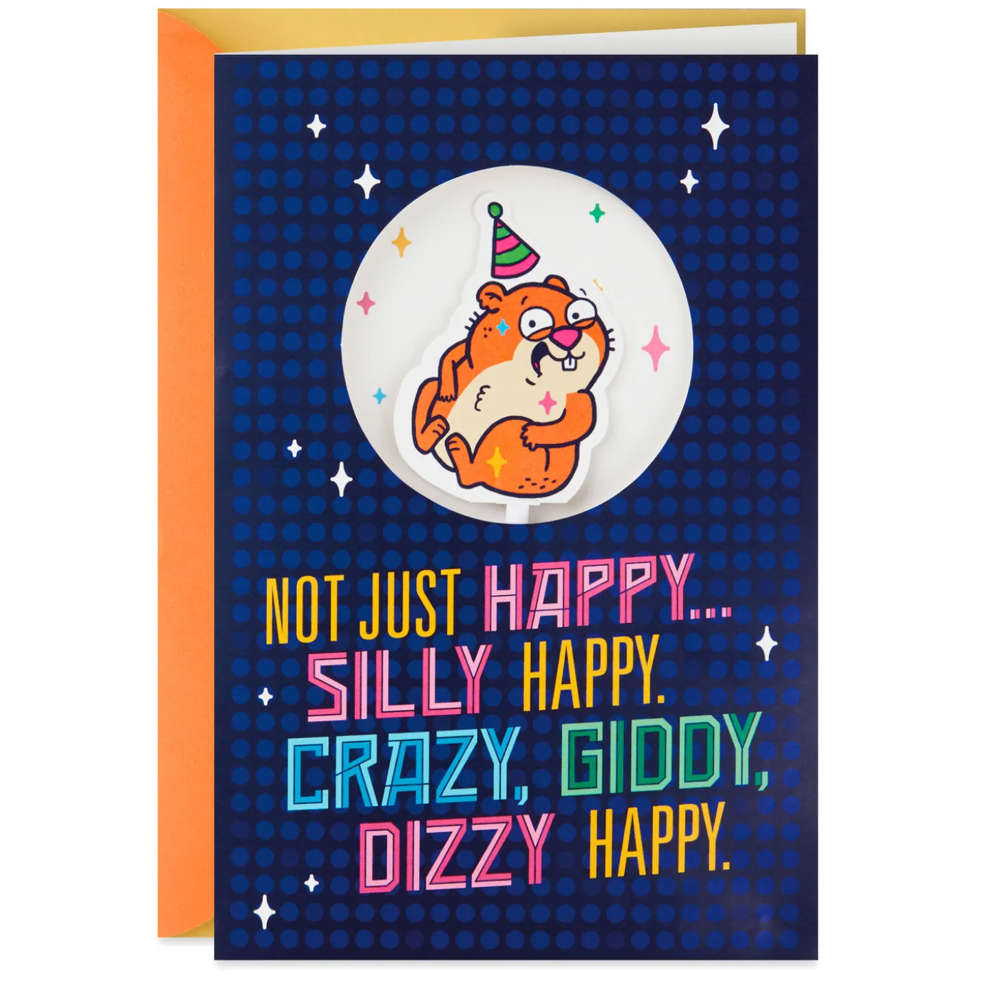 Silly. Crazy, Giddy, Dizzy Happy Hamster Dance Funny Musical Birthday Card With Motion