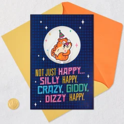 Silly. Crazy, Giddy, Dizzy Happy Hamster Dance Funny Musical Birthday Card With Motion