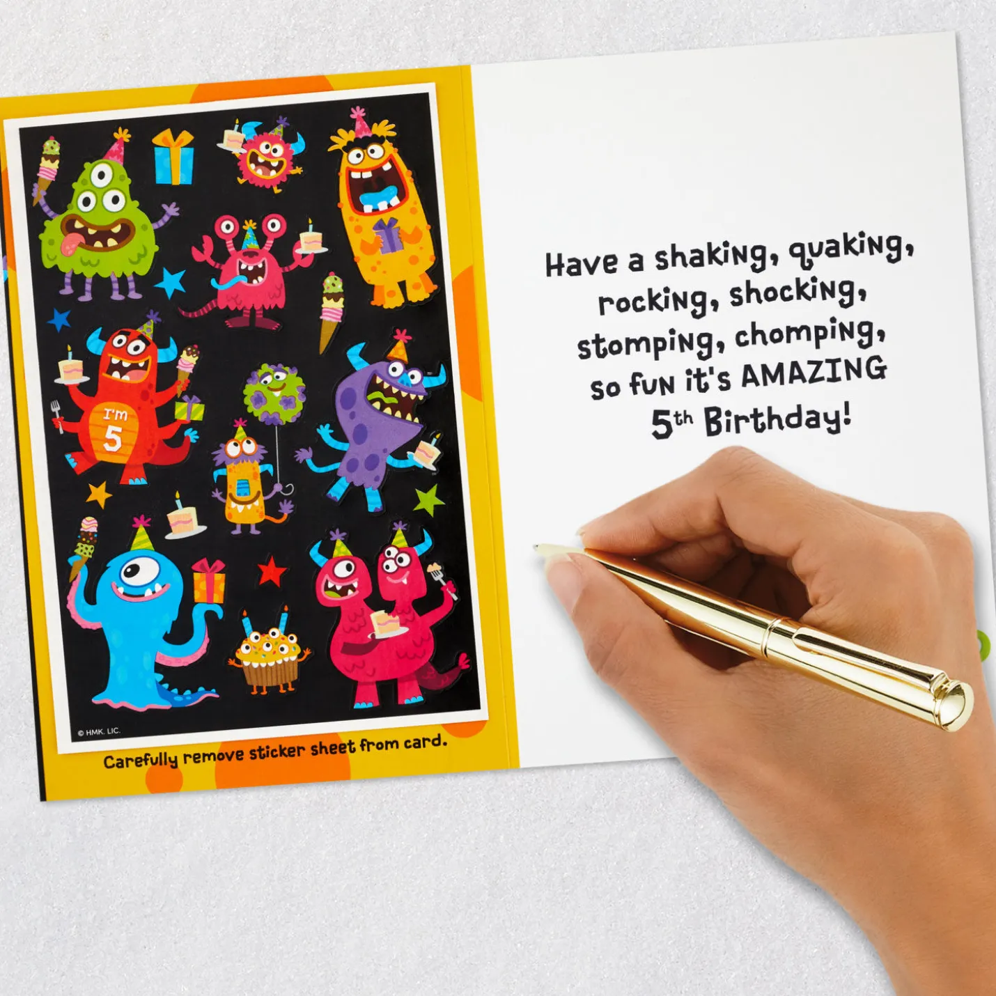 Silly Monsters 5th Birthday Card With Stickers