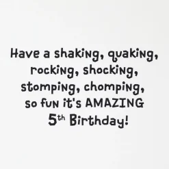 Silly Monsters 5th Birthday Card With Stickers