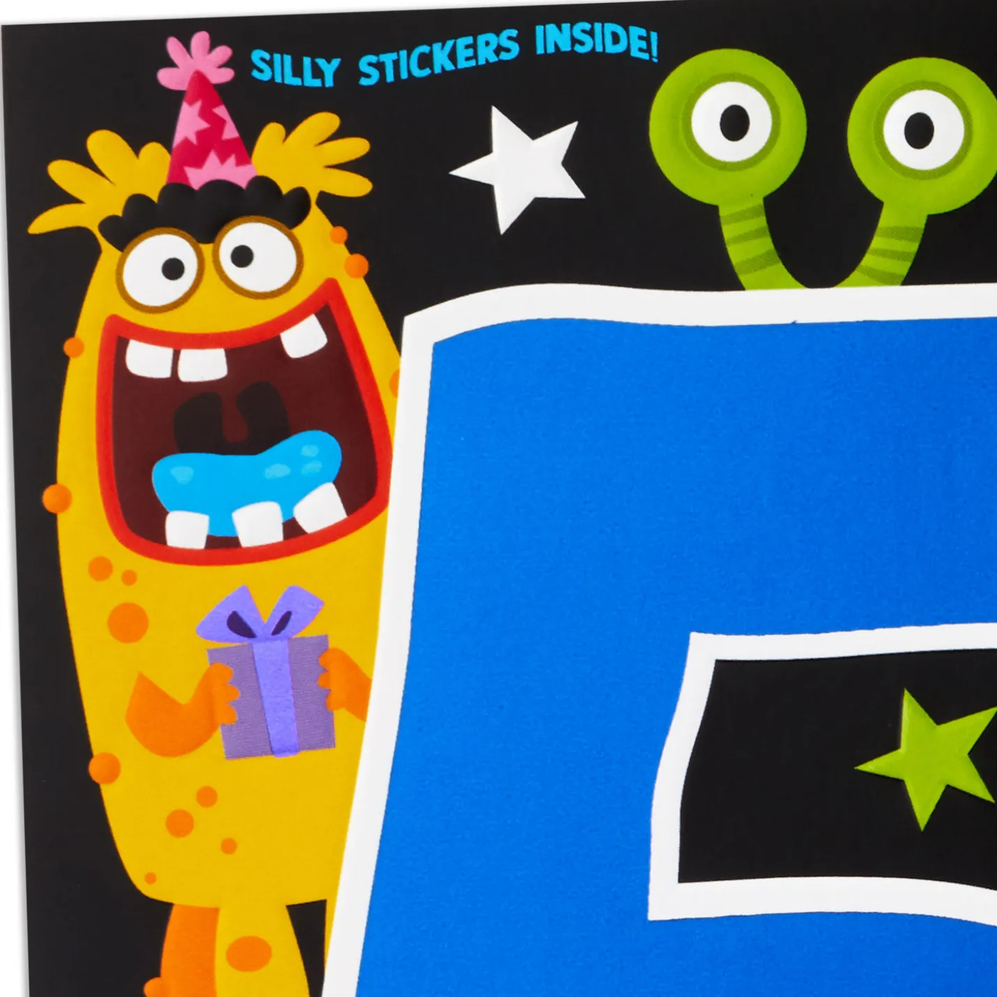Silly Monsters 5th Birthday Card With Stickers