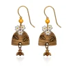 Silver Forest Beehive, Bee and Flower Drop Earrings