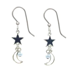 Silver Forest Celestial Cascade Silver Metal Drop Earrings