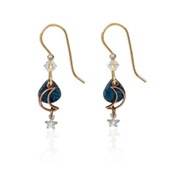 Silver Forest Delicate Skyscape Cascade Mixed Metal Drop Earrings